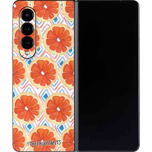 Bouffants and Broken Hearts Citrus Geo Galaxy Z Fold4 5G Skin